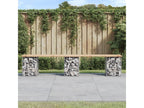 Banc de jardin design de gabion 203x31x42 bois massif de pin SAIU28507