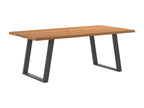 Table à manger marron clair 200x100x74 cm bois de chêne massif BYIZ90265