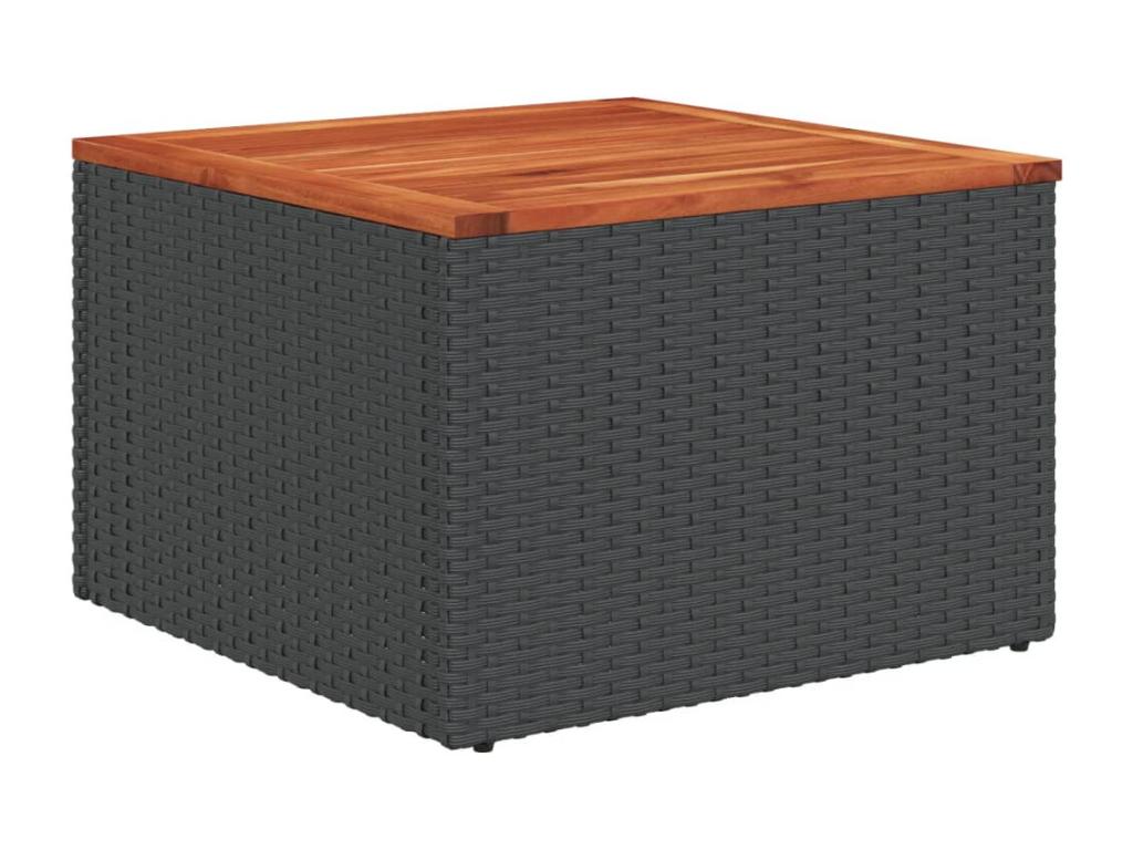 Salon de jardin 10 pcs avec coussins noir résine tressée NHSX68644