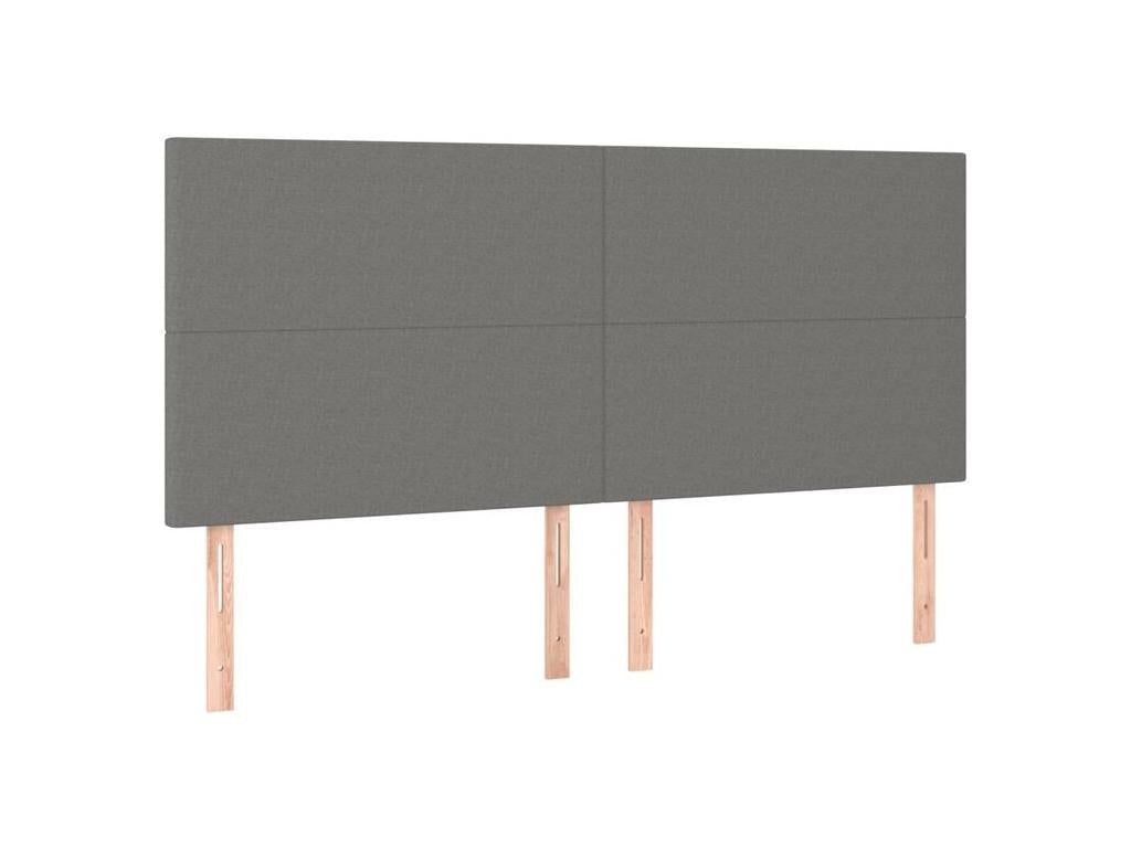 Sommier à Chicyla de lit et matelas et LED Gris foncé 180x200 SMXA68160