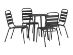 Ensemble à manger de jardin 5 pcs acier anthracite XJDK10155