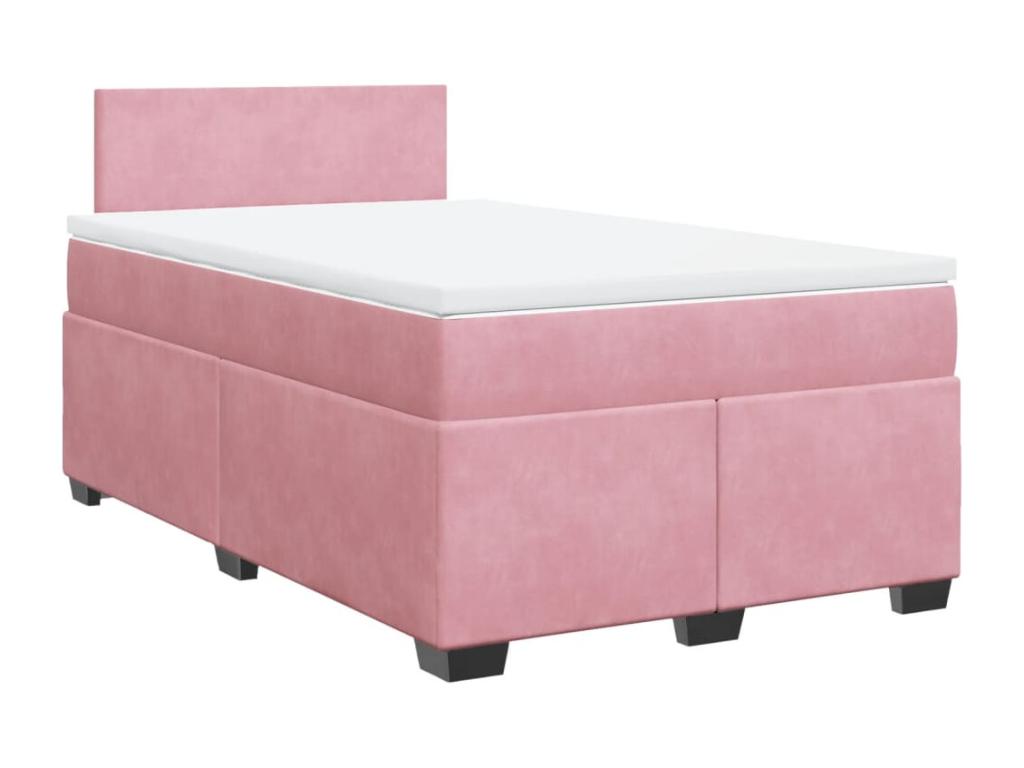 Sommier à Chicyla de lit avec matelas Rose 120x200 cm Velours JMEI93577
