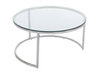 Tables basses gigognes en verre trempé et acier inoxydable - Argenté - Chicyla II de Chicyla MORABITO IQHW33315