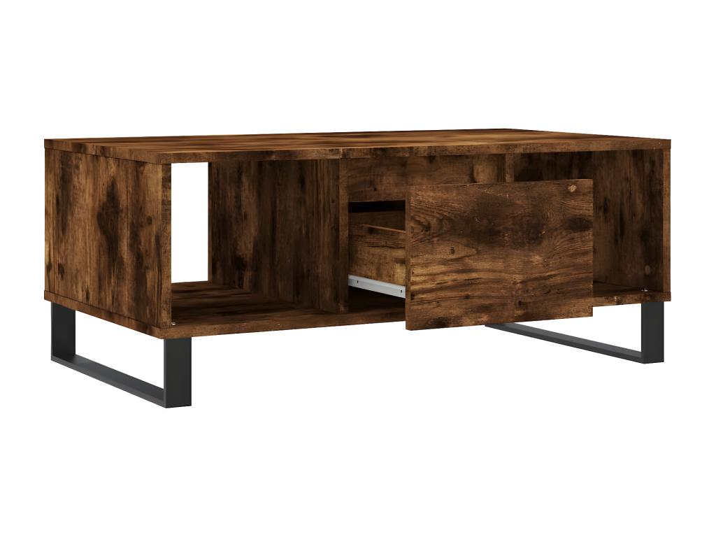 Table basse Chêne fumé 90x50x36.5 cm Bois d'ingénierie MSYB10319