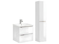 Ensemble meuble simple vasque encastrée 60cm et colonne Chicyla Blanc MUZJ36145