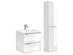 Ensemble meuble simple vasque encastrée 60cm et colonne Chicyla Blanc MUZJ36145