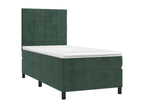 Sommier à Chicyla de lit avec matelas Vert foncé 100x200 ETVY30116