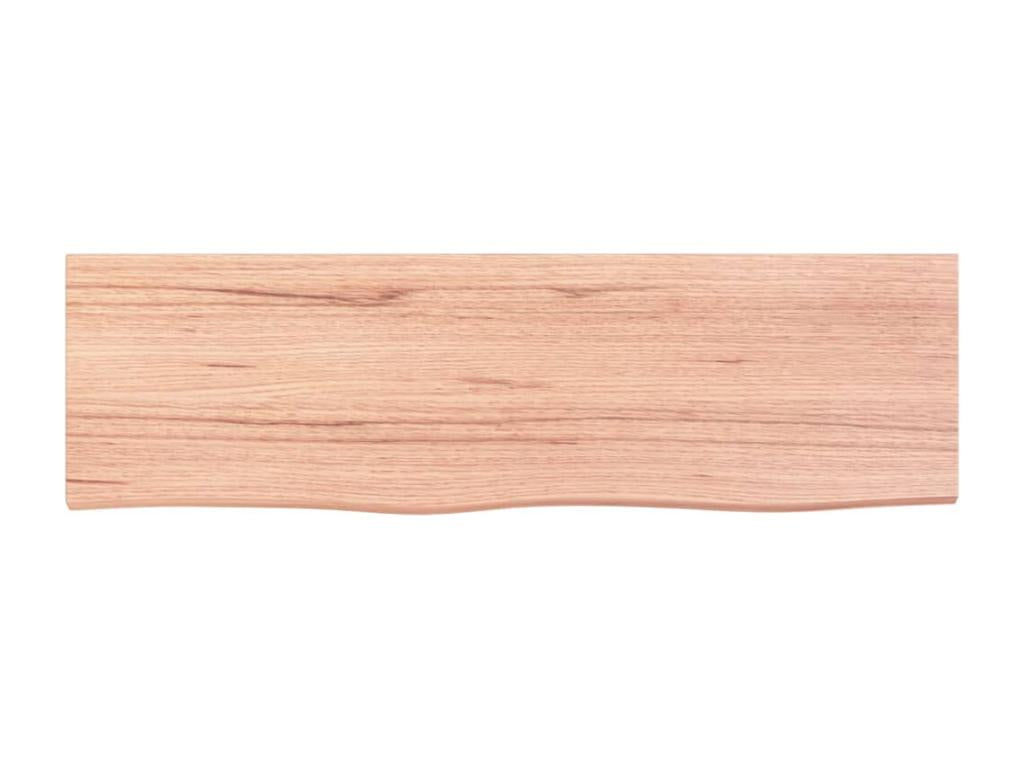 Étagère murale marron clair 100x30x2cm bois chêne massif traité NHEM62353