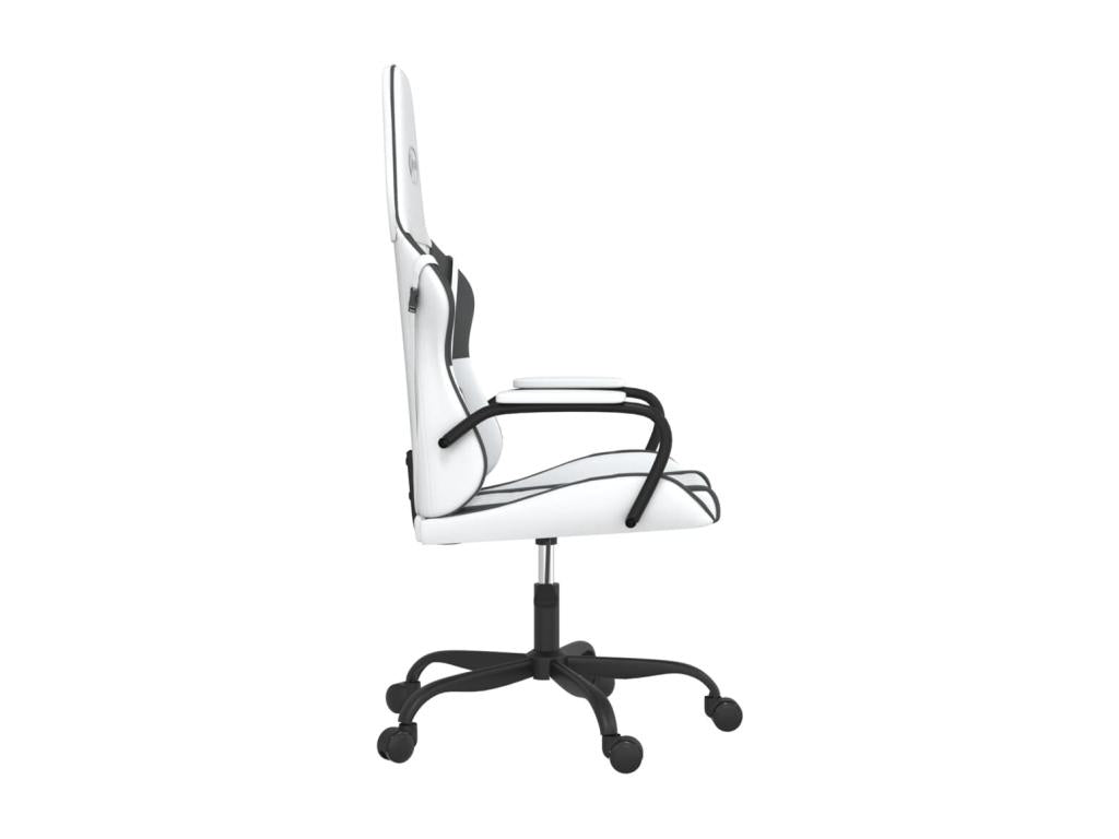 Chaise de jeu Blanc et noir Similicuir ZMPL06162