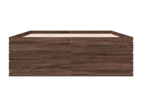 Cadre de lit chêne marron 135x190 cm bois d'ingénierie APHS00530