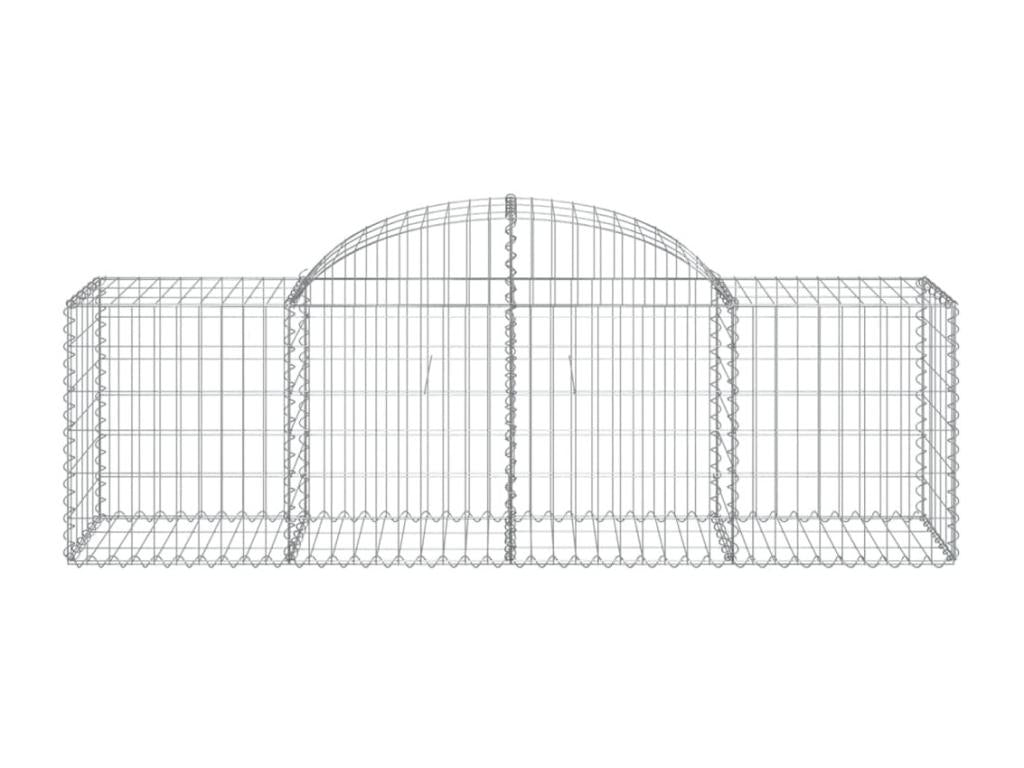 Paniers à gabions arqués 20 pcs 200x50x60-80 fer galvanisé XNVZ63259