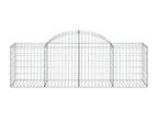 Paniers à gabions arqués 20 pcs 200x50x60-80 fer galvanisé XNVZ63259