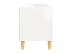 Meuble TV blanc brillant 100x34,5x44,5 cm bois d'ingénierie PCPD08528