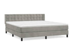 Lit à sommier tapissier et matelas Gris clair 180x200cm Velours NMXV57745