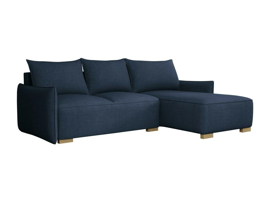 Canapé d'angle Chicyla 226 Bleu Fonction de couchage Boîte de literie 240x155x87cm UPSQ01134