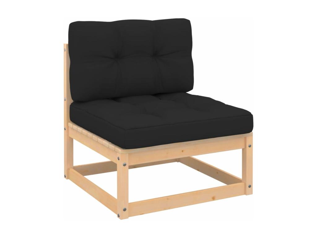 Salon de jardin 8 pcs avec coussins Bois de pin massif