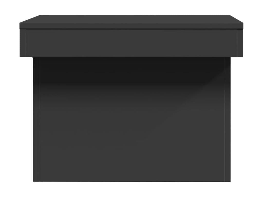 Table basse noir 80x55x40 cm bois d'ingénierie EUVJ57303