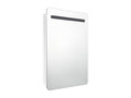 Armoire de salle de bain à miroir LED Blanc brillant 60x11x80cm QPGG19109