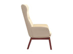 Chaise de relaxation Crème Tissu VUSC19962