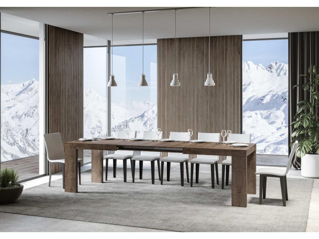 Table extensible 90x160/264 cm Roxell Premium Noyer PJVK72074