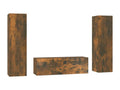 Ensemble de meubles TV 3 pièces Chêne fumé Bois d'ingénierie CGSJ85365