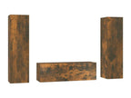 Ensemble de meubles TV 3 pièces Chêne fumé Bois d'ingénierie CGSJ85365
