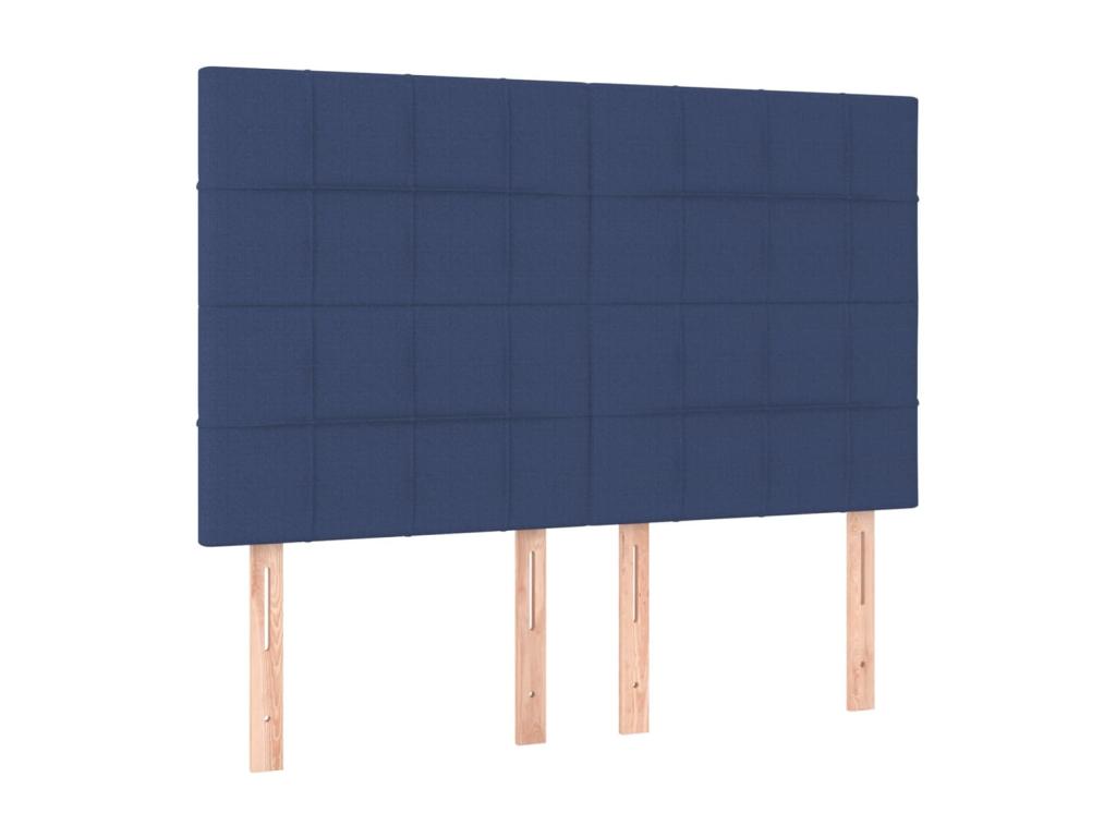 Tête de lit à LED Bleu 144x5x118/128 cm Tissu WGCA53334