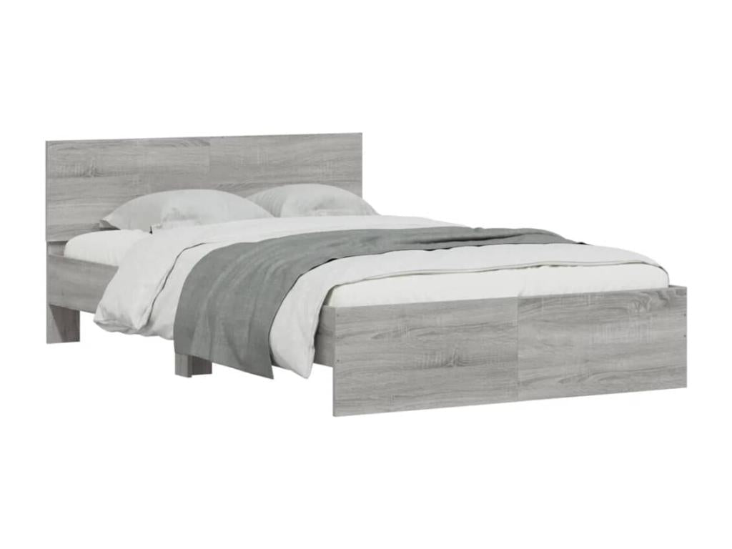 Cadre de lit sans matelas Meublori gris 120x200 cm