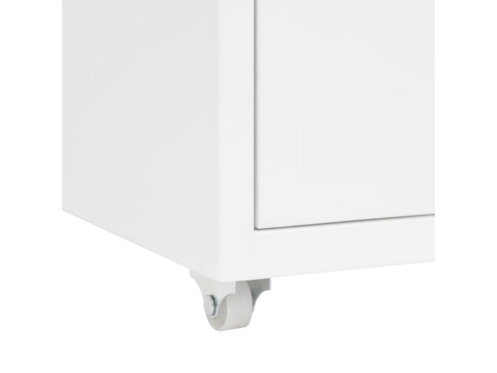 Classeur mobile Blanc 28x41x69 Métal XVYP50764