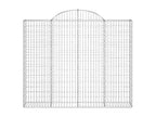 Panier de gabions arqué 200x30x160/180 cm Fer galvanisé OPWB86695
