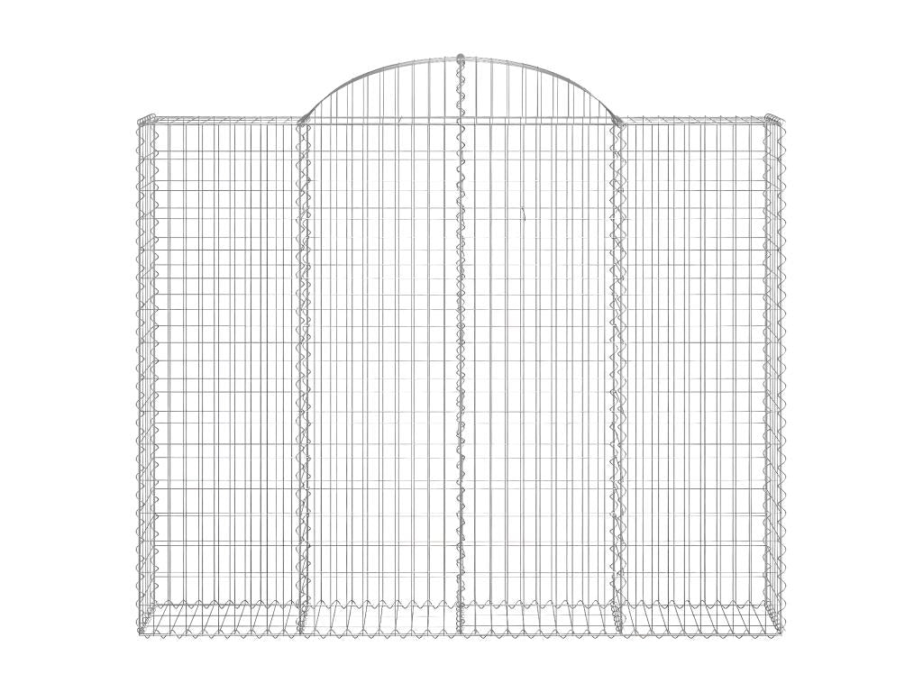 Panier de gabions arqué 200x30x160/180 cm Fer galvanisé OPWB86695
