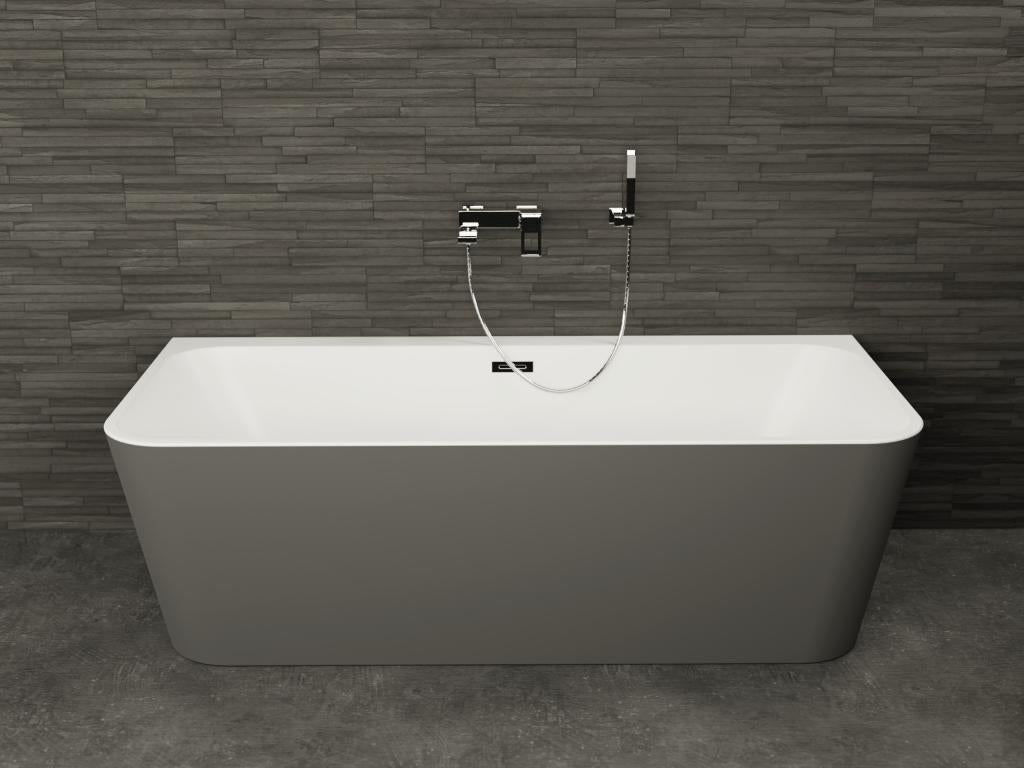 Baignoire semi-îlot Murale Chicyla 160 Grise 160x75cm by Chicyla GLSM65626