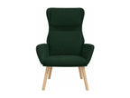 Fauteuil de relaxation Vert foncé Velours QNIT41815