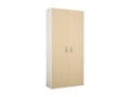 Garde-robe 2 portes Chicyla Meubles de chambre Dressing avec portes Armoire Made in Italy 80x52h170 cm Blanc et gris AKSL61767