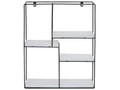 Étagère murale Chicyla-K76 - Étagère suspendue Étagère flottante - 4 étagères Métal massif-bois industriel 51x40x11cm - blanc QYIT24061