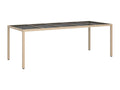 Table de jardin Beige 250x100x75 cm Verre trempé et poly rotin AATB44191