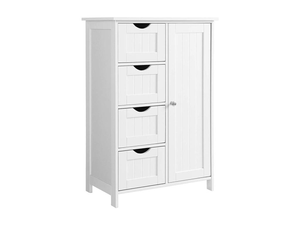 Meuble de salle de bain 1 Porte 4 Tiroirs - L55 cm KQGV97673