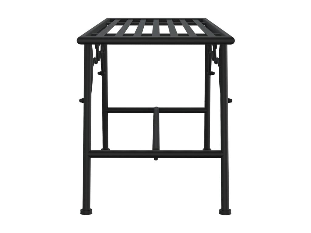Banc de jardin meuble noire 110x38x46 cm 02 0011843 FDRF62555