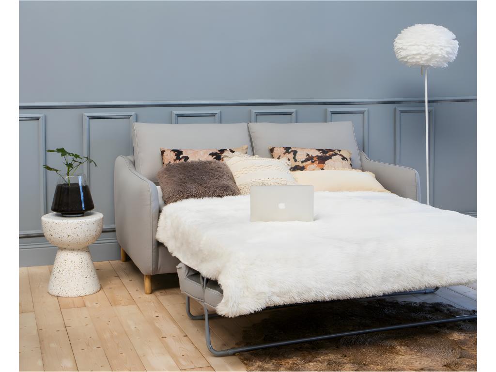 Chicyla - Canapé convertible express 2 places en tissu - Gris clair YQQO03989