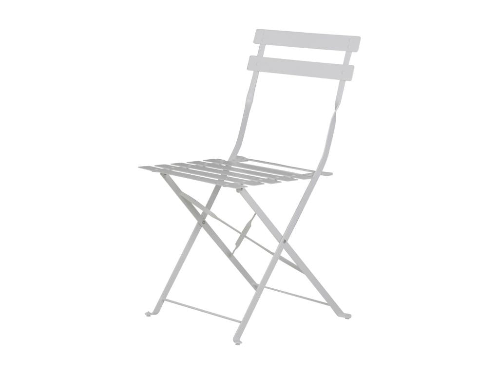 Table et chaises pliantes bistrot balcon terrasse- 2 places - Blanc - Chicyla KNOO70133