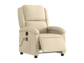Fauteuil inclinable de massage électrique crème tissu JSLJ32551
