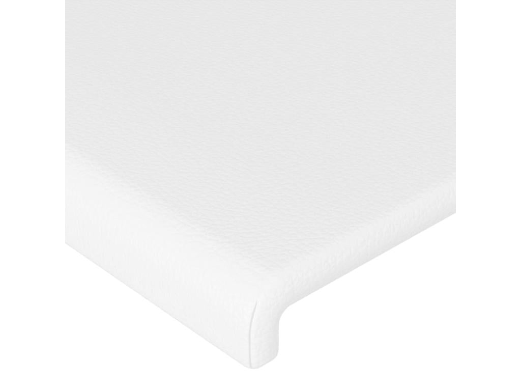 Tête de lit à LED Blanc 180x5x118/128 cm Similicuir MVYF94863