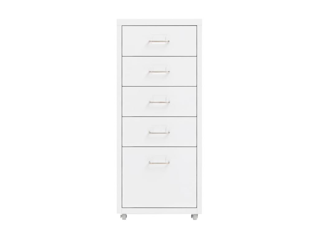 Classeur mobile Blanc 28x41x69 Métal XVYP50764