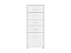 Classeur mobile Blanc 28x41x69 Métal XVYP50764