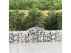 Paniers à gabions arqués 2 pcs 200x50x60-80 Fer galvanisé WPQN31724
