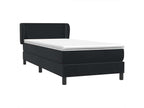 Sommier à Chicyla de lit avec matelas noir 90x210 cm velours CSQB15985