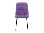 Lot de 4 chaise salle à manger - Tissu / Métal noir mat - Violet - Chicyla CJWT25513