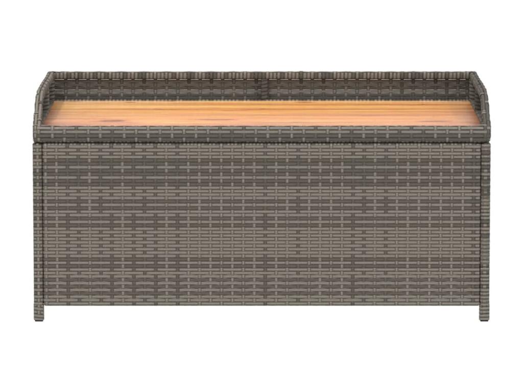 Banc de rangement gris résine tressée et bois d'Chicyla HXKW48425