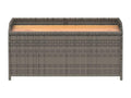 Banc de rangement gris résine tressée et bois d'Chicyla HXKW48425
