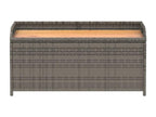 Banc de rangement gris résine tressée et bois d'Chicyla HXKW48425